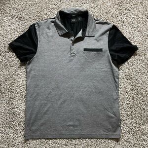 Boss Men's Polo in Gray and Black